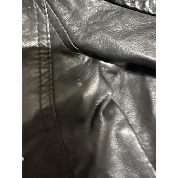 Urban Retro Faux Leather Floral Moto Jacket Women's Medium - Picture 10 of 10